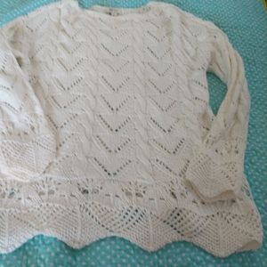 Off white crocheted sweater